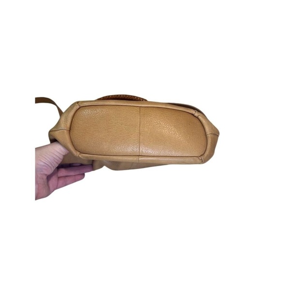Fossil Women's Beige Leather Crossbody Bucket Bag with Removable Strap Vintage - Picture 7 of 7